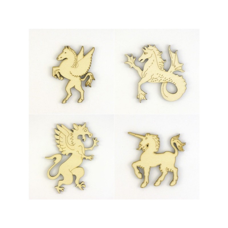 Pack 4 animaux fantastique pégase, hippocampi, murène n°3, licorne n°2 Pack 4 animaux fantastique pégase, hippocampi, murène n°3, licorne n°2