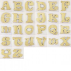 Lot de 56 lettres alphabet "ravie"