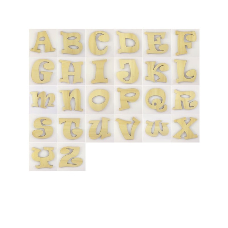 Lot de 56 lettres alphabet "ravie"