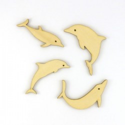 Pack de 4 dauphins n°2 en bois