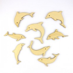 Pack de 8 dauphins en bois