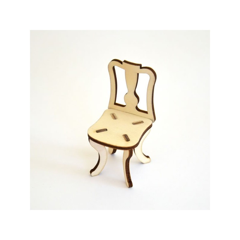 Chaise n°2 miniature 3D en bois