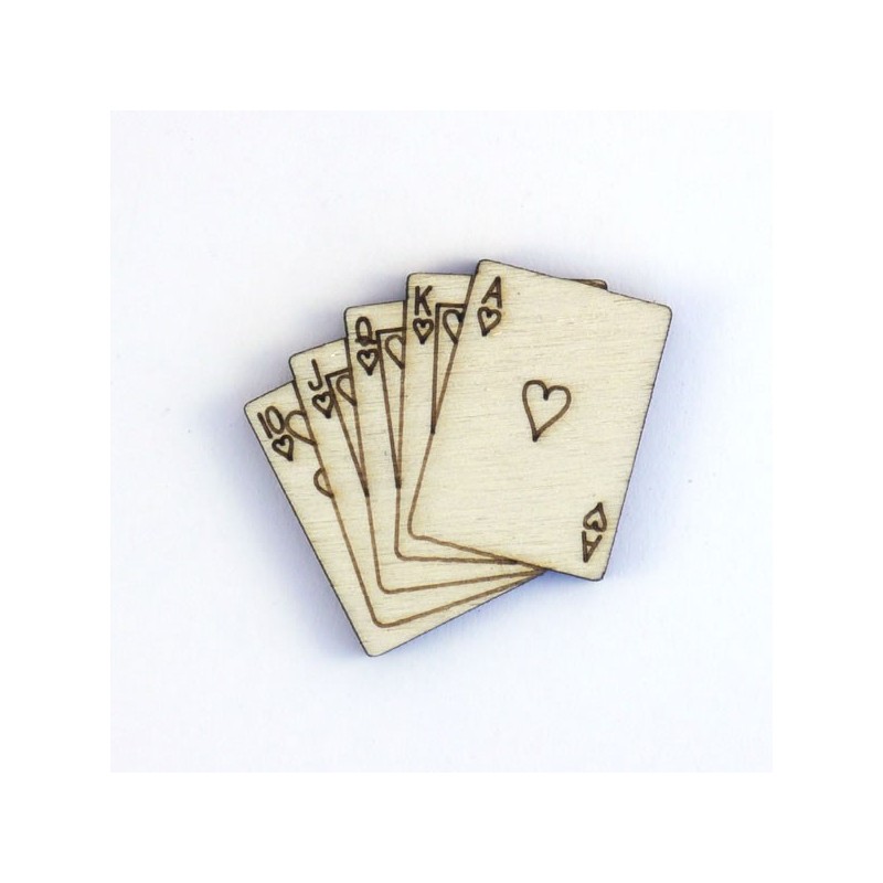 cartes à jouer poker, découpé en bois, scrapbooking, loisir creatif