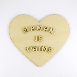 Plaque coeur Maman je t'aime