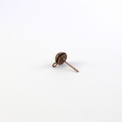 4 clous d'oreill diam 6 mm cuivre vieilli