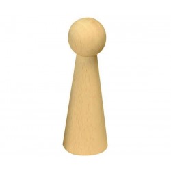 Pion / figurine femme en bois 9 cm