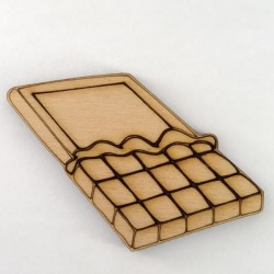 Tablette de chocolat en bois