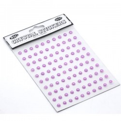 100 demi-perle embellissement 5 mm mauve (lilas) autocollantes