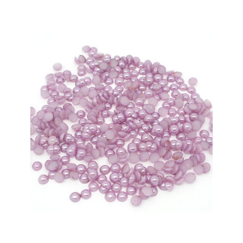 100 demi-perles embellissement 4 mm rose vrac