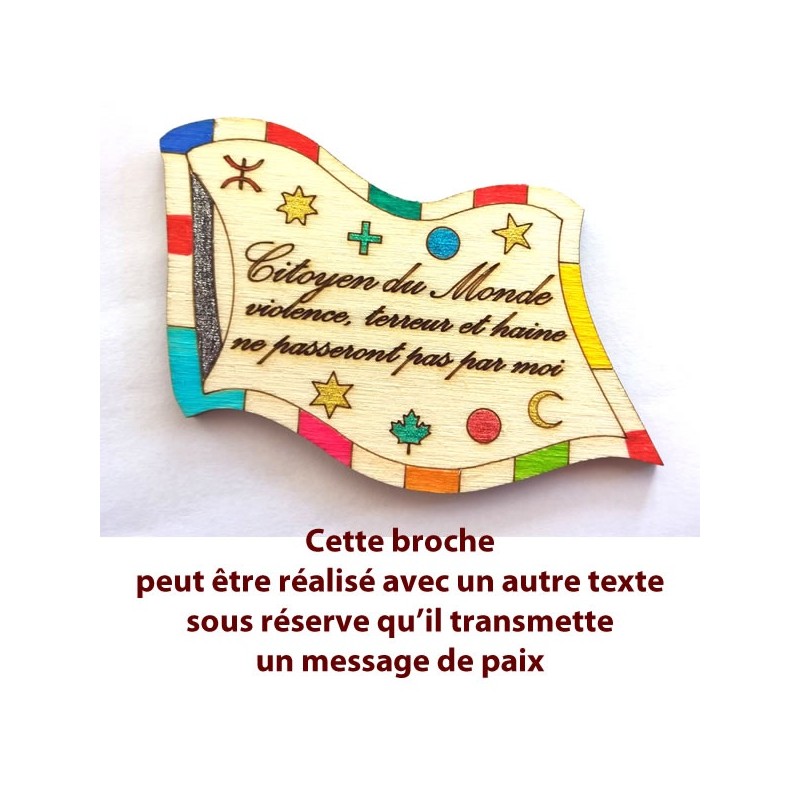 Broche Citoyen du Monde