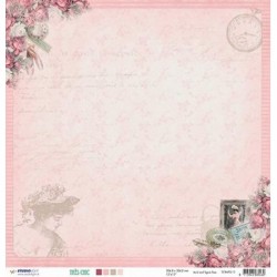 Papier Design 30,5 x 30,5 romantique très chic studio light femme et bouquets de rose