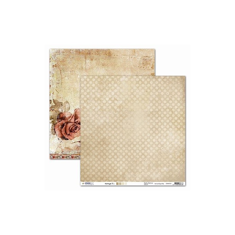 Papier Design vintage 30,5 x 30,5 rose et texture studio light