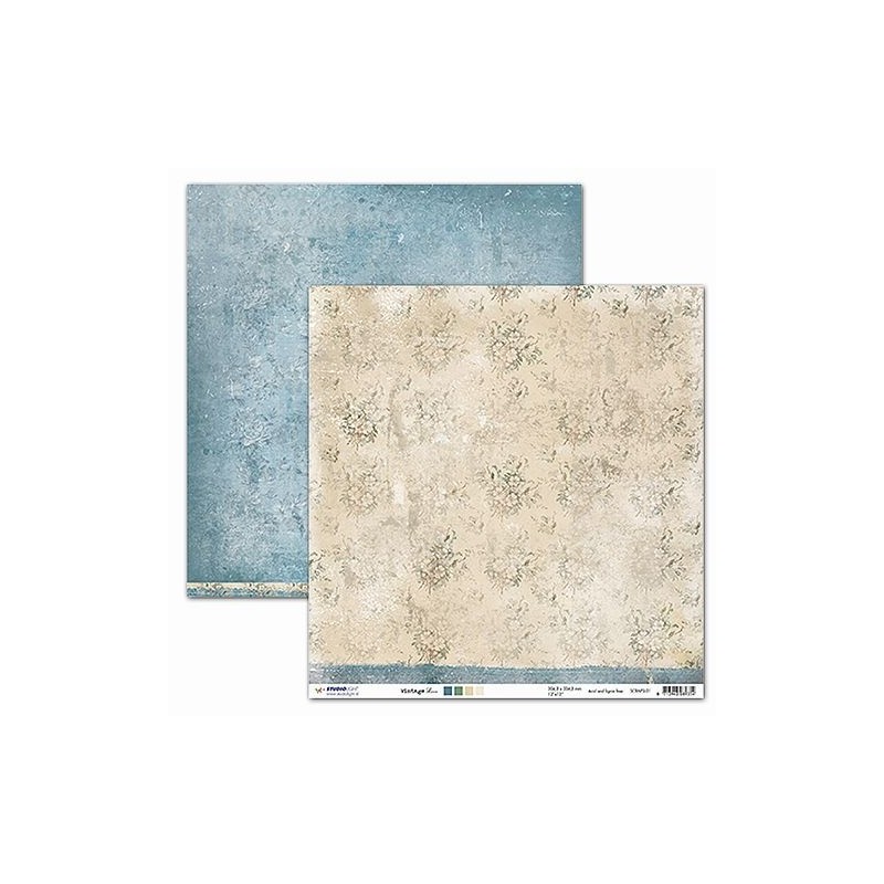 Papier Design vintage 30,5 x 30,5 fleurs et texture studio light