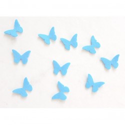 10 papillons feutrine bleu ciel loisir créatif