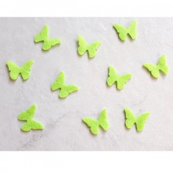 10 papillons feutrine vert amande loisir créatif