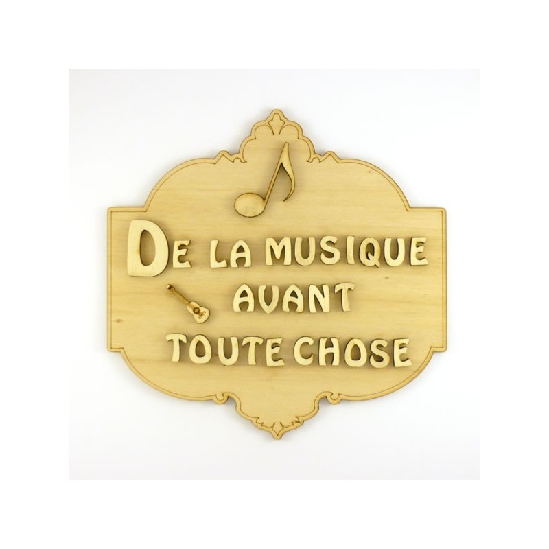 Plaque "De la musique avant toute chose"