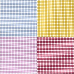 Coupon tissu coton Faux Vichy 55 x 50 cm