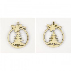 Pack de 2 boules de Noël à accrocher au sapin