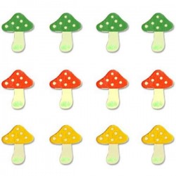 champignons stickers loisirs créatifs déjà peints