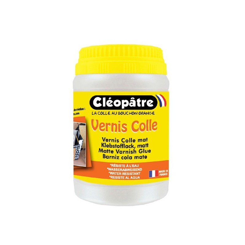 Vernis colle Mat 250 g Cléopatre pour serviettage ou finition