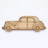 Traction avant, voiture de collection ancienne décor bois